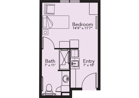 skilled nursing private suite floor plan